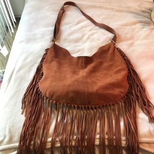 Super cute new suede fringe boho bag